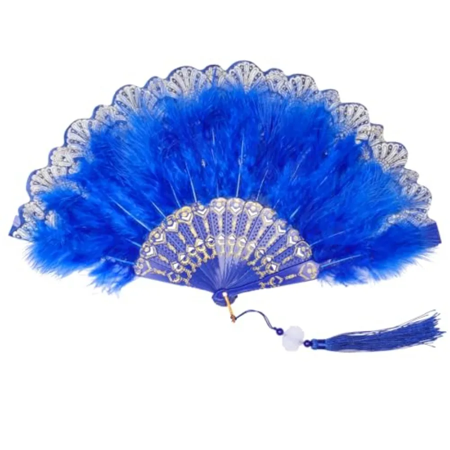 Foldable Feather Fan Embroide Flower Handheld Chinese Folding Fans 1920s Feather Fan Flapper Hand Fan for Costume Party Wedding
Foldable Feather Fan Embroide Flower Handheld Chinese Folding Fans 1920s Feather Fan Flapper Hand Fan for Costume Party Wedding