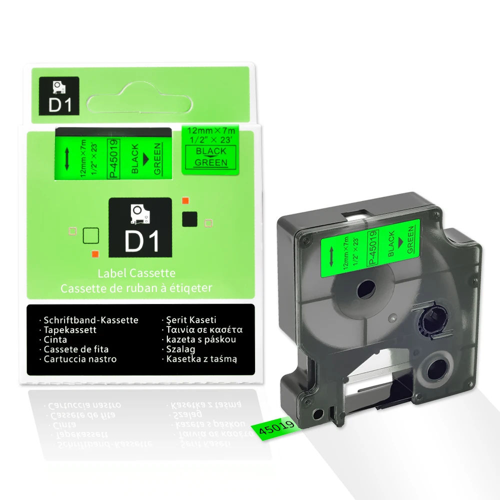 Compatible Dymo D1 Labels 45019 Black on Green 12mm for LM160 Printer-Dymo Label Tapes Printer Ribbons
Compatible Dymo D1 Labels 45019 Black on Green 12mm for LM160 Printer-Dymo Label Tapes Printer Ribbons