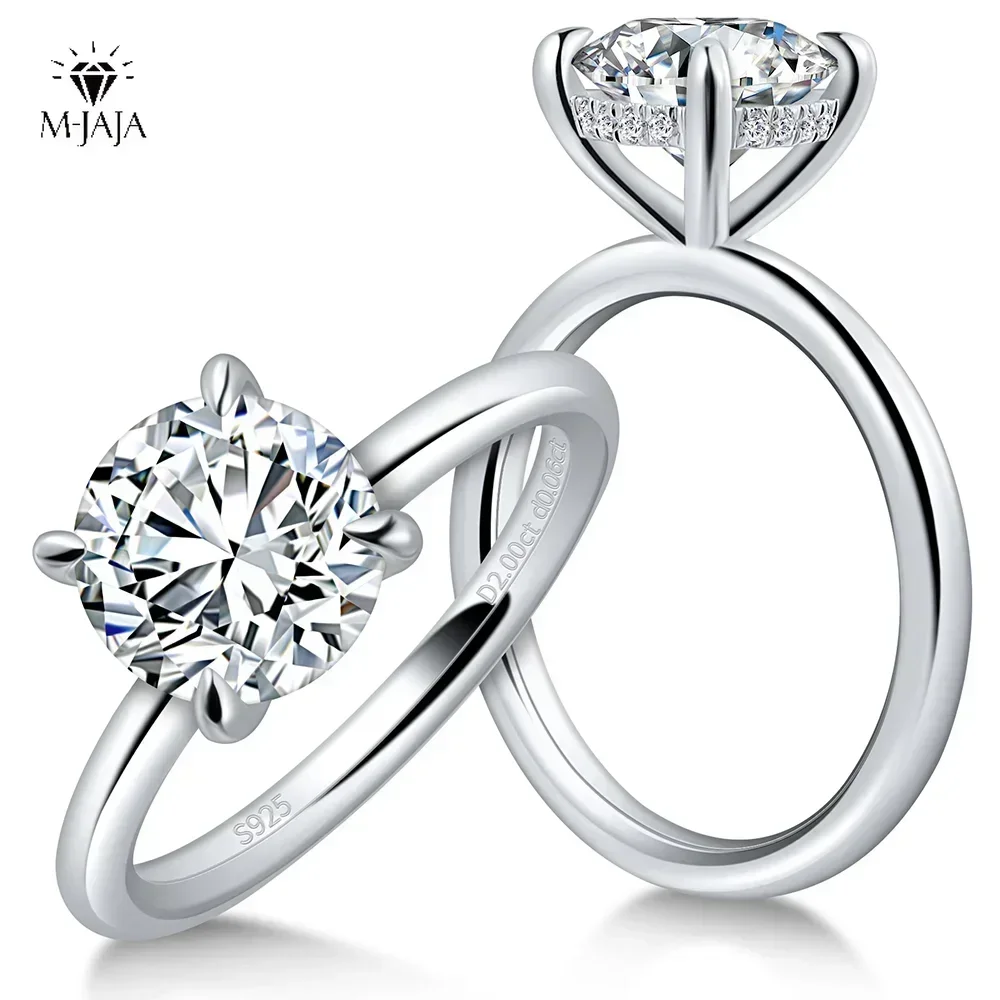Moissanite Ring Engagement Rings for Women 925 Sterling Silver 2ct Round Cut D Color VVSI Lab Diamond Wedding Band Fine Jewelry
Moissanite Ring Engagement Rings for Women 925 Sterling Silver 2ct Round Cut D Color VVSI Lab Diamond Wedding Band Fine Jewelry