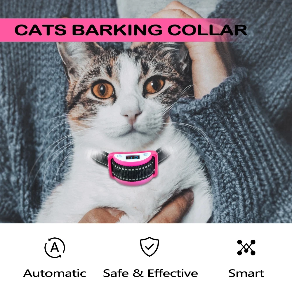 1-5 Levels Cat Anti Meowing Collar, Automatic No Shock Vibration Collar for Cats, Stop Meowing Collars for Cat Accessories 고양
1-5 Levels Cat Anti Meowing Collar, Automatic No Shock Vibration Collar for Cats, Stop Meowing Collars for Cat Accessories 고양