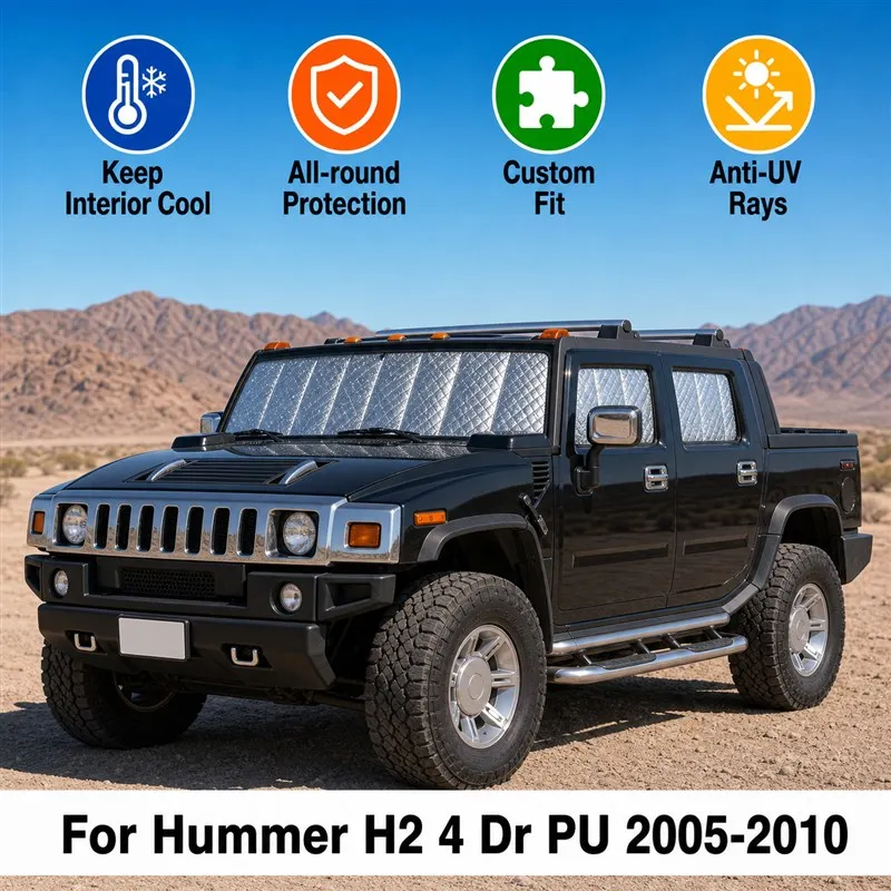 For Hummer H2 4 Dr PU 2005-2010 Full Set Car Window Sunshades UV Block Privacy Heat Insulated Foldable Car Curtain
For Hummer H2 4 Dr PU 2005-2010 Full Set Car Window Sunshades UV Block Privacy Heat Insulated Foldable Car Curtain