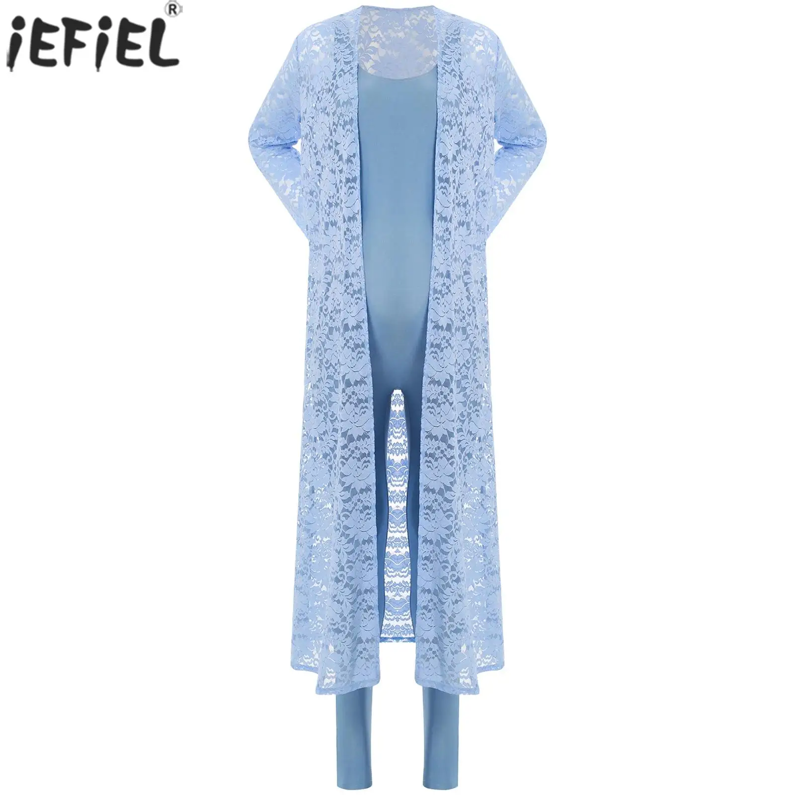Women Maternity Leisure Clothes Solid Color Long Sleeve Open Front Lace Robe with Bodysuit Shapewear Pregnancy Outfit Daily Wear
Women Maternity Leisure Clothes Solid Color Long Sleeve Open Front Lace Robe with Bodysuit Shapewear Pregnancy Outfit Daily Wear