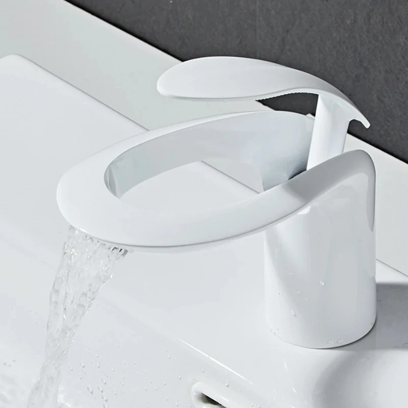 Waterfall Bathroom Faucet Solid Brass Hot and Cold Mixer Faucets Deck Mounted Single Hole Single Handle Personalized Sink Tap
Waterfall Bathroom Faucet Solid Brass Hot and Cold Mixer Faucets Deck Mounted Single Hole Single Handle Personalized Sink Tap