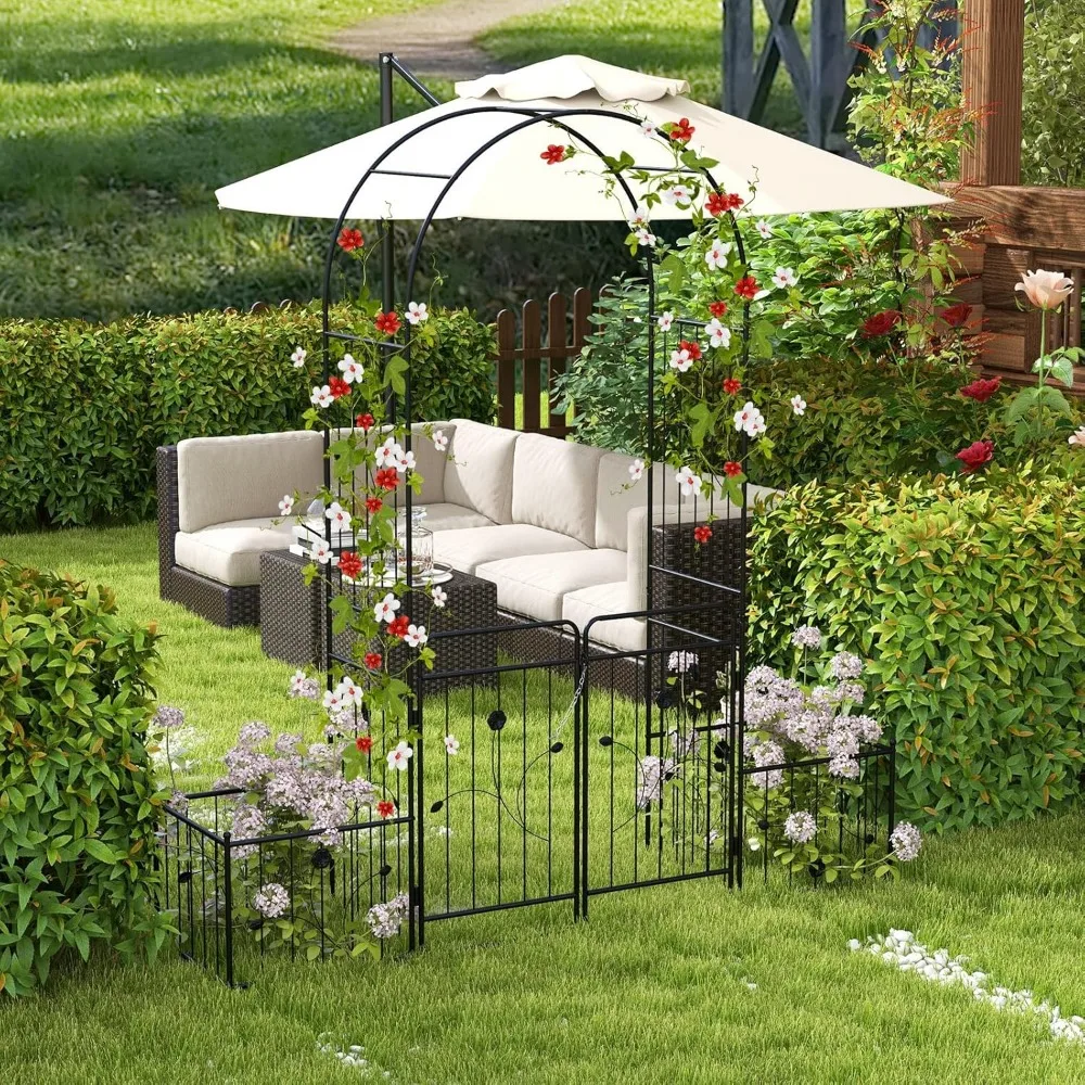 Moccha Garden Arch with Planter Boxes and Gate, 87” Arbor Trellis for Climbing Plants Rose Vine, Heavy-Duty Archway Wedding Arch
Moccha Garden Arch with Planter Boxes and Gate, 87” Arbor Trellis for Climbing Plants Rose Vine, Heavy-Duty Archway Wedding Arch