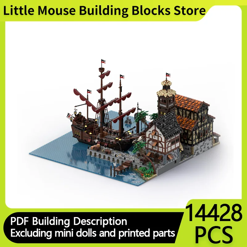 Medieval Castle Model MOC Building Bricks Pirate Town And Port Modular Technology Gifts Holiday Assemble Children Toys Suit
Medieval Castle Model MOC Building Bricks Pirate Town And Port Modular Technology Gifts Holiday Assemble Children Toys Suit