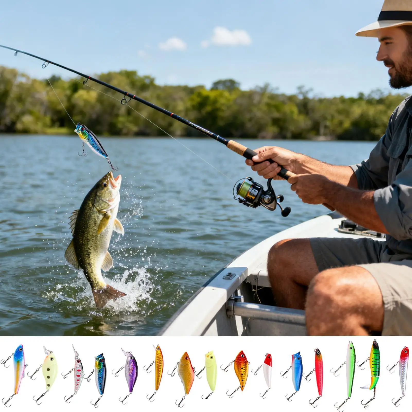 Рыболовные приманки для окуня, 15 шт., светоотражающие реалистичные рыбные приманки, коробки для рыболовных снастей на День Благодарения, праздник, день рождения, река
Рыболовные приманки для окуня, 15 шт., светоотражающие реалистичные рыбные приманки, коробки для рыболовных снастей на День Благодарения, праздник, день рождения, река