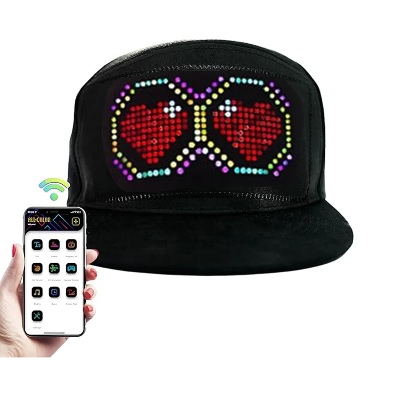 App Control LED Display Up Baseball Caps Hats Bluetooth Personalized Customized New Messages Era for Parties, Birthdays, Gifts
App Control LED Display Up Baseball Caps Hats Bluetooth Personalized Customized New Messages Era for Parties, Birthdays, Gifts