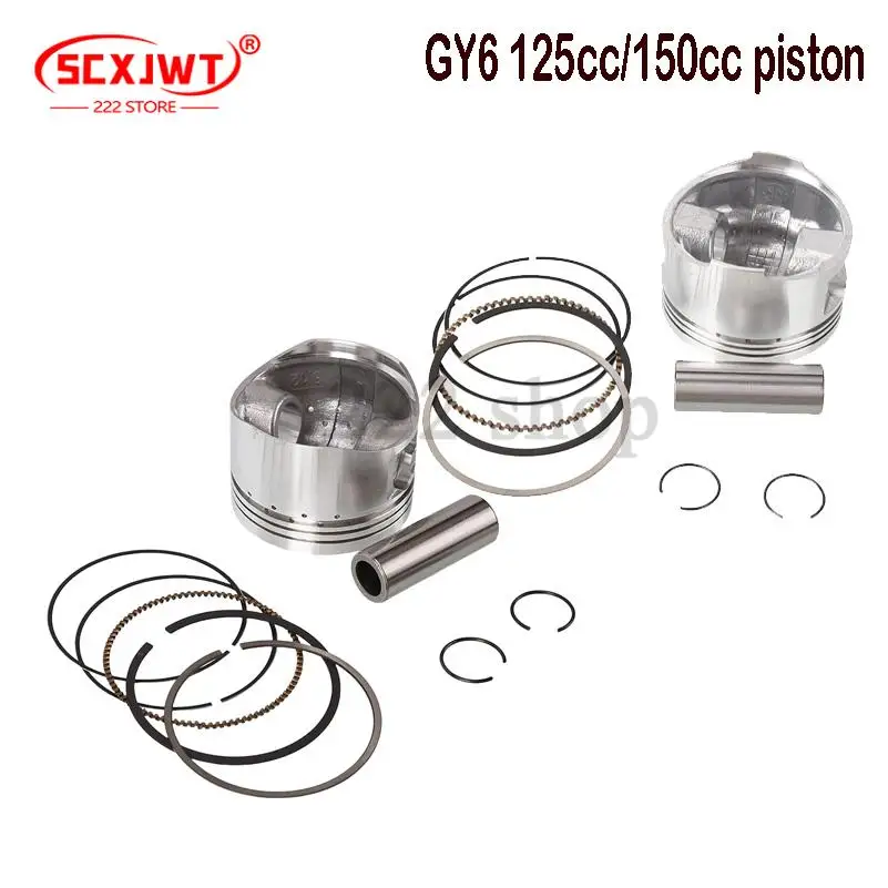General GY6-150/125 medium cylinder piston modification accessories, new motorcycle engine piston rings, piston pins 
General GY6-150/125 medium cylinder piston modification accessories, new motorcycle engine piston rings, piston pins