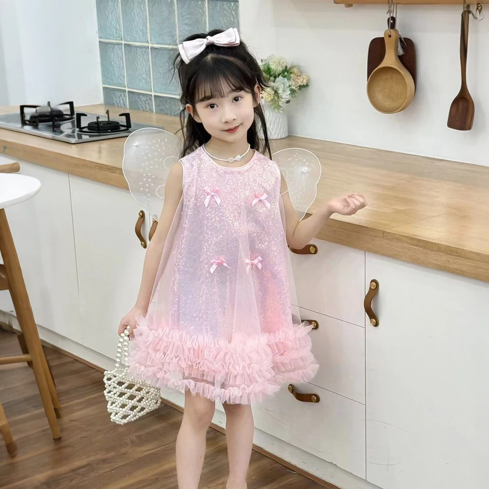 Summer New Girls Casual Dresses Butterfly Wings Dresses Sequined Mesh Princess Dress Princess Dress Toddler Girl Clothes Dress
Summer New Girls Casual Dresses Butterfly Wings Dresses Sequined Mesh Princess Dress Princess Dress Toddler Girl Clothes Dress
