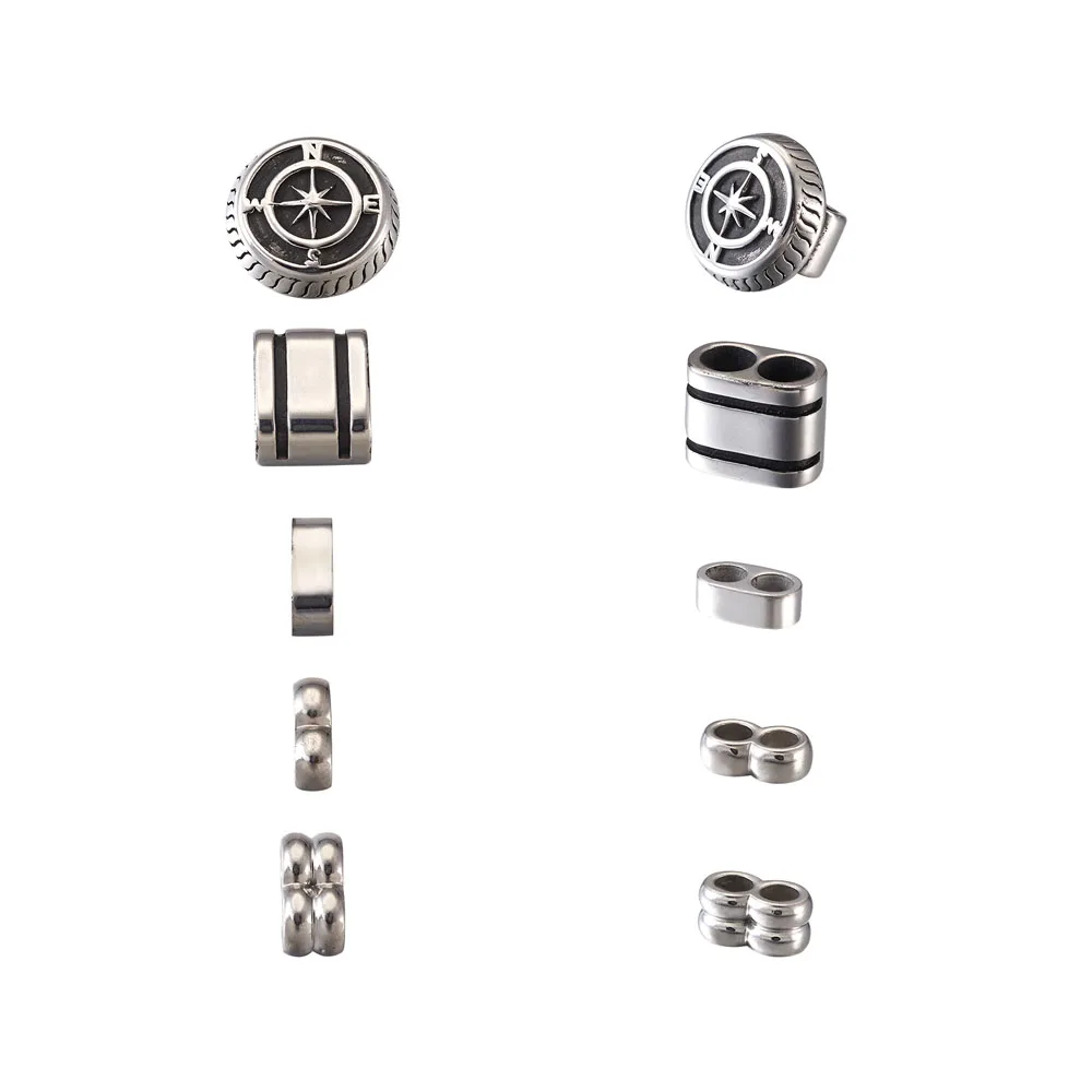 Pandahall 10pcs Stainless Steel Multi-strand Links 2 Holes Spacer Loose Charm Metal Beads For Leather Cord Bracelets Making Gift
Pandahall 10pcs Stainless Steel Multi-strand Links 2 Holes Spacer Loose Charm Metal Beads For Leather Cord Bracelets Making Gift