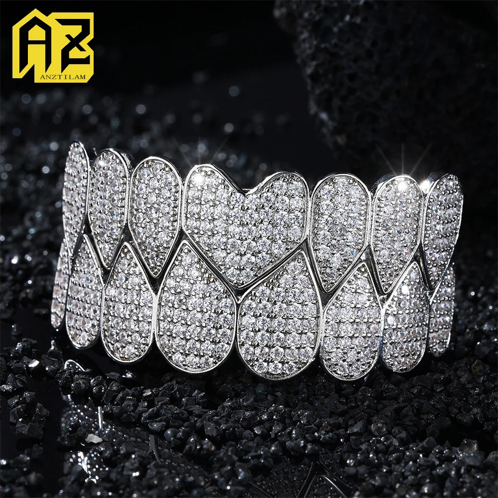 Anztilam BIG Heart Grillz Iced Out Grills Tooth Grill Men Women Hip Hop Caps Brass Fashion Jewelry Free Shipping
Anztilam BIG Heart Grillz Iced Out Grills Tooth Grill Men Women Hip Hop Caps Brass Fashion Jewelry Free Shipping