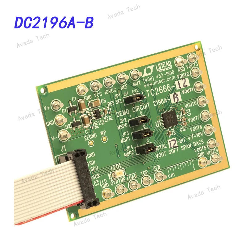 Avada Tech DC2196A-B Data Conversion IC Development Tool LTC2666-12 Demo Board - Octal 12-Bit+/-10
Avada Tech DC2196A-B Data Conversion IC Development Tool LTC2666-12 Demo Board - Octal 12-Bit+/-10