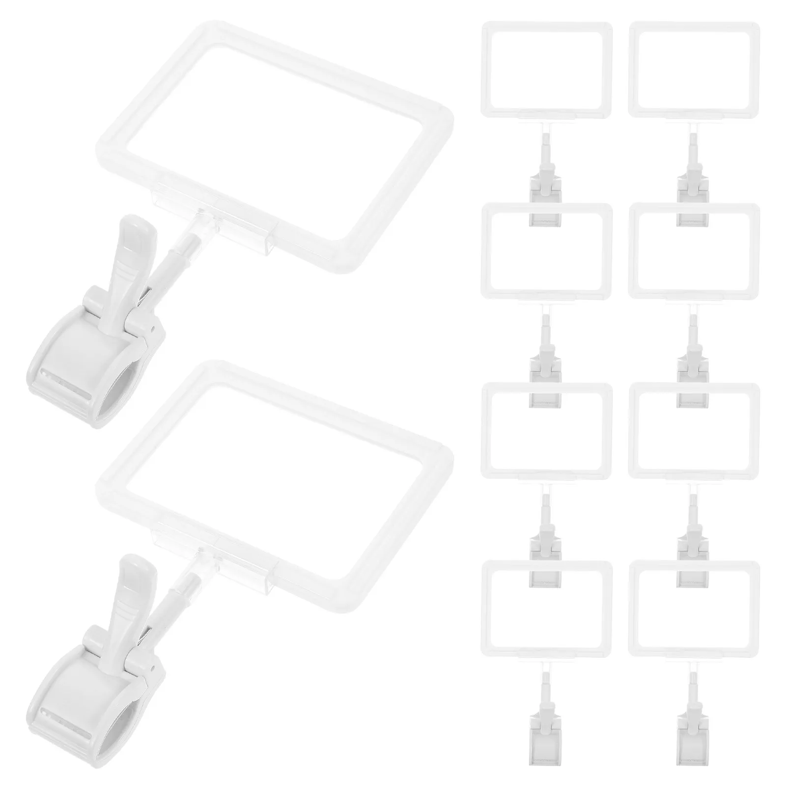 15Set Double Sided Tag Holders Rotating Clip Strong Clamp for Supermarket Retail Store Clothes Size Tags Sale Signs Display
15Set Double Sided Tag Holders Rotating Clip Strong Clamp for Supermarket Retail Store Clothes Size Tags Sale Signs Display