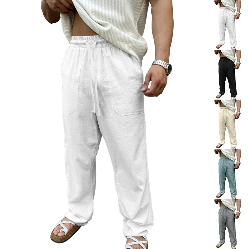 2024 Spring And Autumn Foreign Trade Men's European Code Solid Color Leisure Long Sleeve, Beach Leisure Cotton Hemp Rope Pants
2024 Spring And Autumn Foreign Trade Men's European Code Solid Color Leisure Long Sleeve, Beach Leisure Cotton Hemp Rope Pants