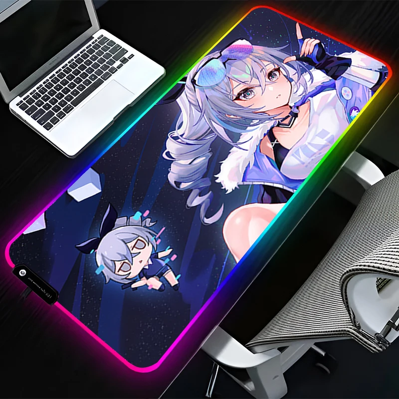 RGB LED Mouse Pad Computer Game Accessories Mouse Mat HD Keyboard Pad Non Slip Mousepad H-honkai Star Rail Silver Wolf Desk Mat
RGB LED Mouse Pad Computer Game Accessories Mouse Mat HD Keyboard Pad Non Slip Mousepad H-honkai Star Rail Silver Wolf Desk Mat