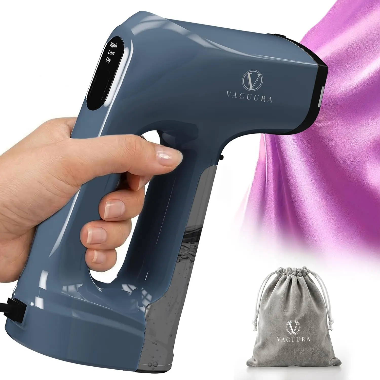 Handheld 2-in-1 Garment Steamer & Iron, 3500Pa Suction Vacuum Steamer for Clothes, 4 Modes with LED Display, Anti-Leak Continuous Steam, Large Ceramic Plate, 160ml Water Tank, for Travel and Home Use (110-120V)
Handheld 2-in-1 Garment Steamer & Iron, 3500Pa Suction Vacuum Steamer for Clothes, 4 Modes with LED Display, Anti-Leak Continuous Steam, Large Ceramic Plate, 160ml Water Tank, for Travel and Home Use (110-120V)