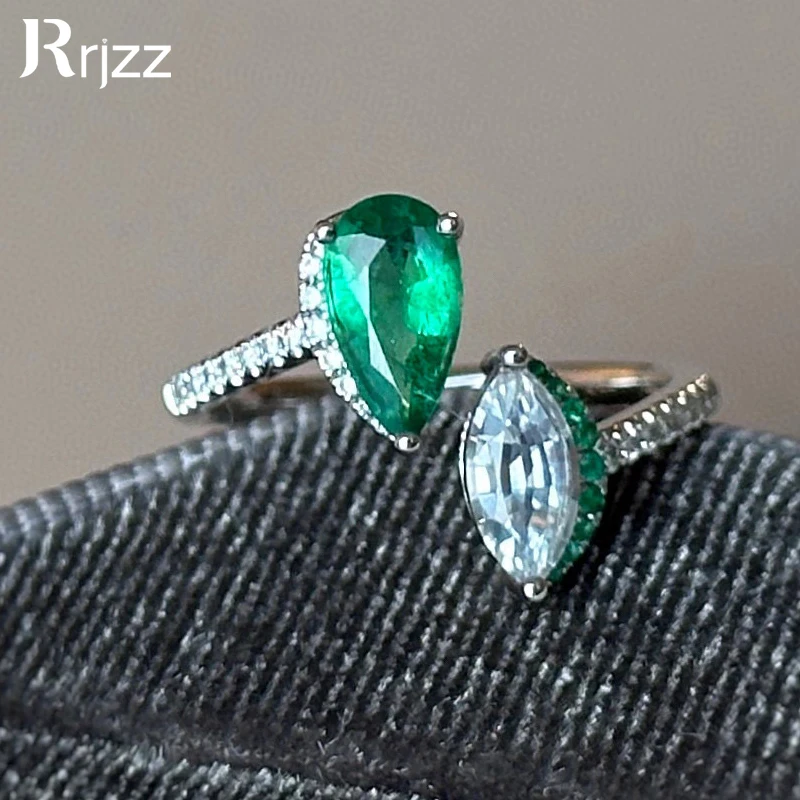 Rrjzz Original Real Jewerly 18K Solid White Gold Natrual Emerald & Aquamarine Real Diamonds Ring Gifts For Woman Lovely Au750
Rrjzz Original Real Jewerly 18K Solid White Gold Natrual Emerald & Aquamarine Real Diamonds Ring Gifts For Woman Lovely Au750