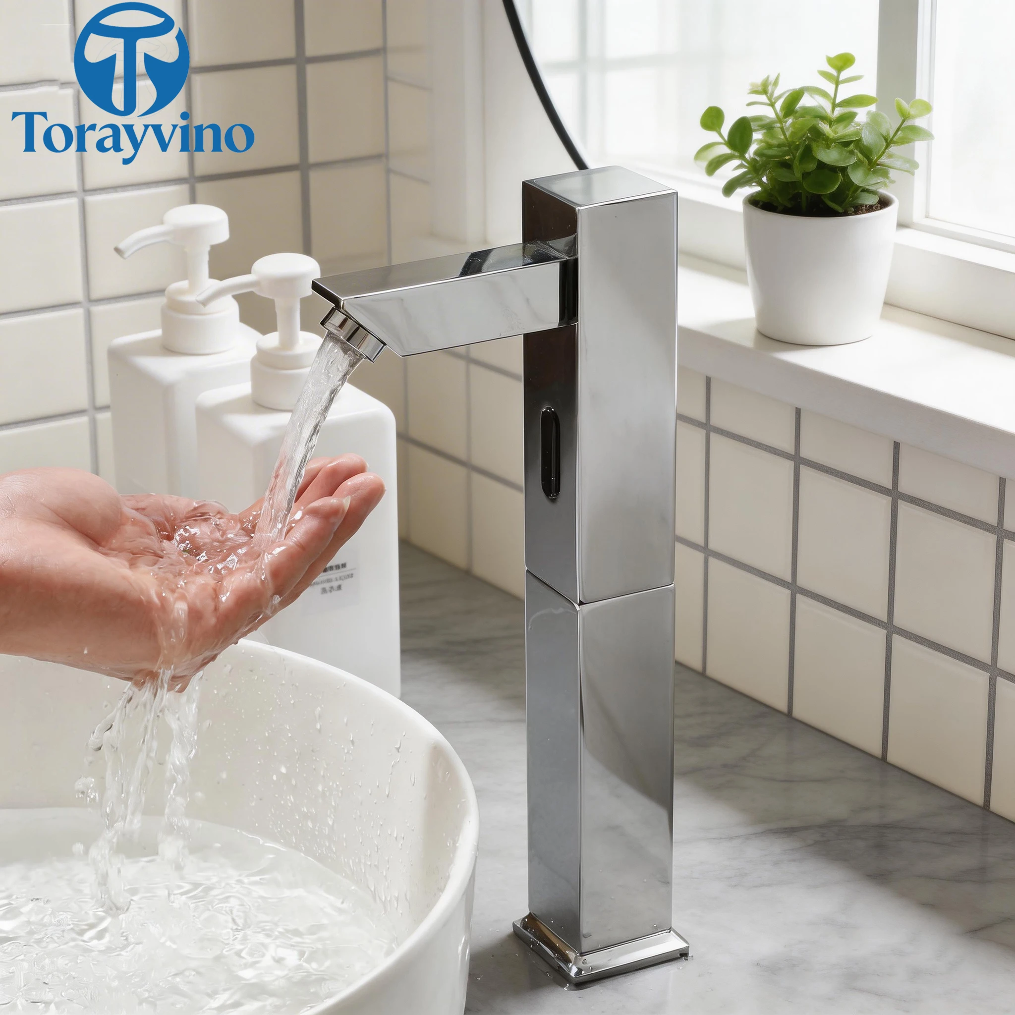 Torayvino Black Automatic Touchless Bathroom Sink Faucet hot Tall Body Sensor Activated Washbasin Faucets tap Mixer for Basin
Torayvino Black Automatic Touchless Bathroom Sink Faucet hot Tall Body Sensor Activated Washbasin Faucets tap Mixer for Basin