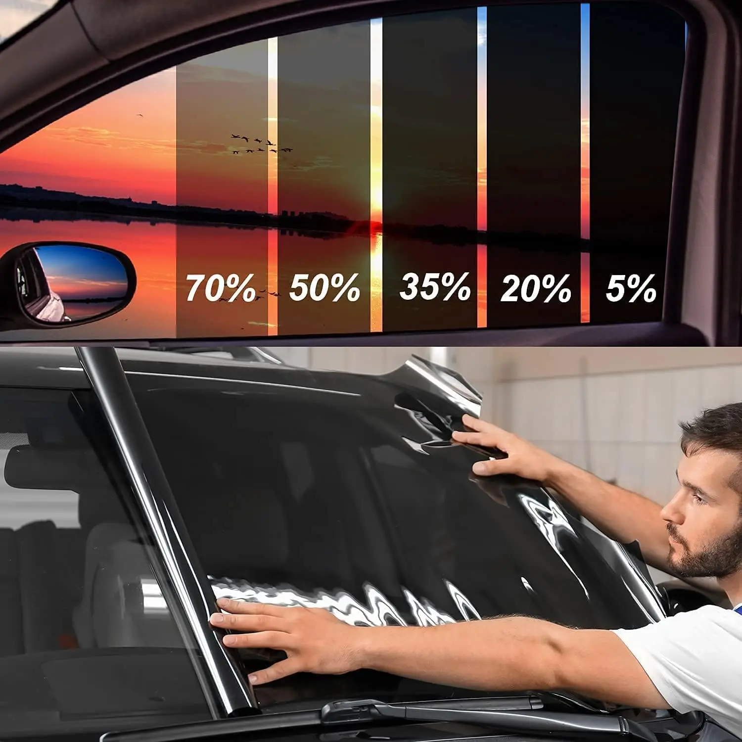 Керамическая тонировочная пленка для окон автомобиля, 70% VLT, блоки 99% УФ-лучей и ИК-лучей, термостойкий антибликовый светильник для лобового стекла
Керамическая тонировочная пленка для окон автомобиля, 70% VLT, блоки 99% УФ-лучей и ИК-лучей, термостойкий антибликовый светильник для лобового стекла