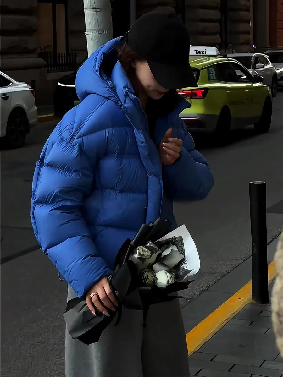 Blue Hooded ort Puffer Jaet Women's Thi Warm Du down Bread Coat Casual Sle Windproof Design Ci Leisure Pure Color
Blue Hooded ort Puffer Jaet Women's Thi Warm Du down Bread Coat Casual Sle Windproof Design Ci Leisure Pure Color