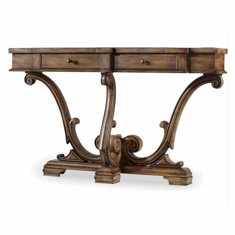 American rural solid wood furniture oak retro carved partition table foyer entrance table display table
American rural solid wood furniture oak retro carved partition table foyer entrance table display table