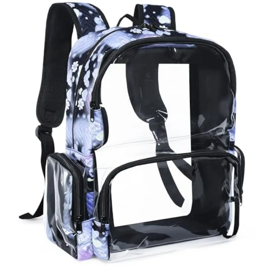 Clear Backpack Heavy Duty, 18'' Large Clear Backpack with Multiple Pockets, See Through Bookbag for College Work Security, LOVE
Clear Backpack Heavy Duty, 18'' Large Clear Backpack with Multiple Pockets, See Through Bookbag for College Work Security, LOVE