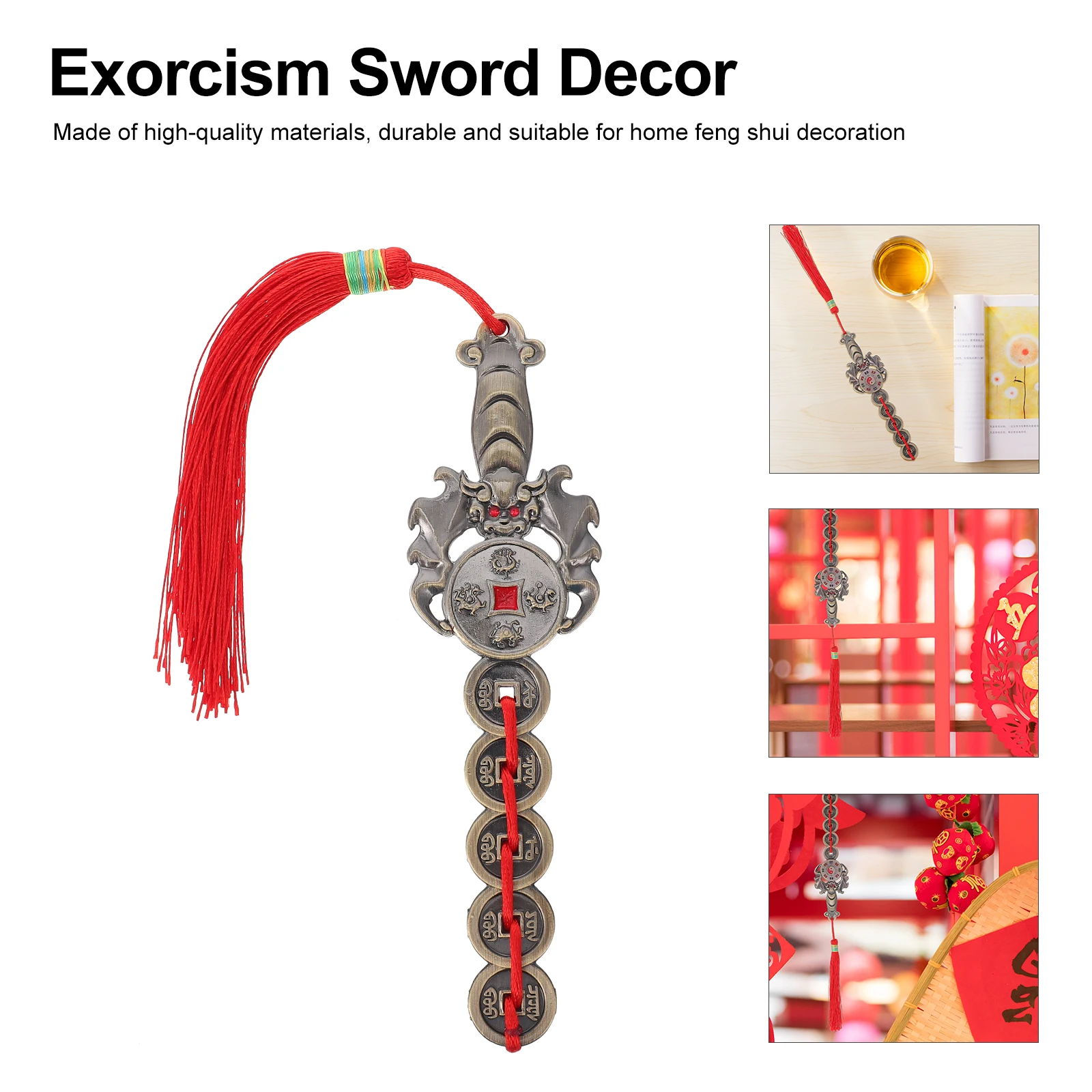 Zinc Alloy Sword Handicraft Feng Shui Exorcism Ornament 1Pcs High Quality Evil Spirits Protection Gift Zinc Alloy Sword
Zinc Alloy Sword Handicraft Feng Shui Exorcism Ornament 1Pcs High Quality Evil Spirits Protection Gift Zinc Alloy Sword