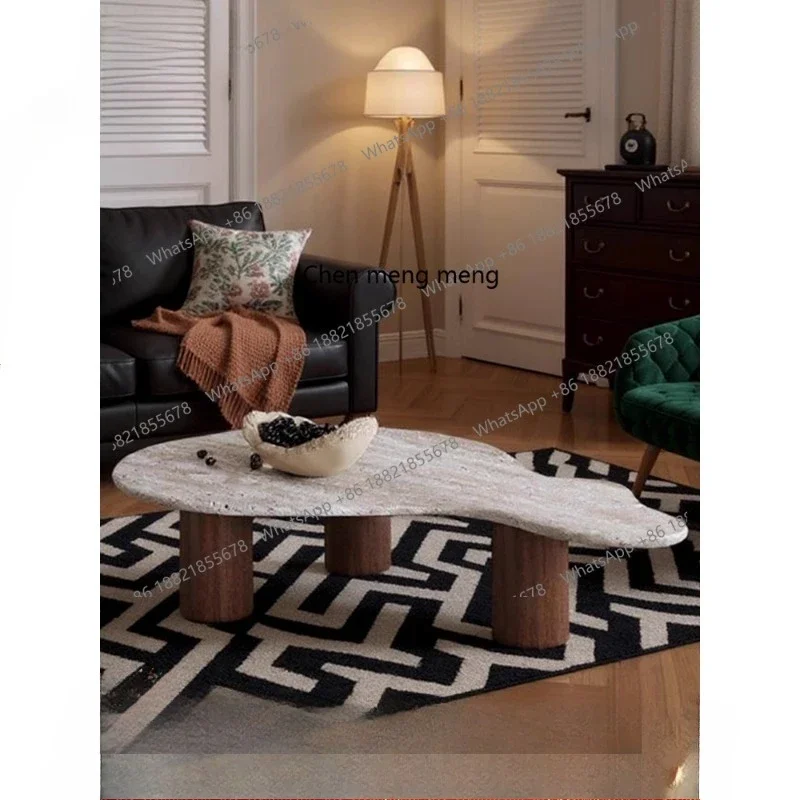Creative special-shaped coffee table combination Medieval villa B & B living room Solid wood travertine coffee table
Creative special-shaped coffee table combination Medieval villa B & B living room Solid wood travertine coffee table