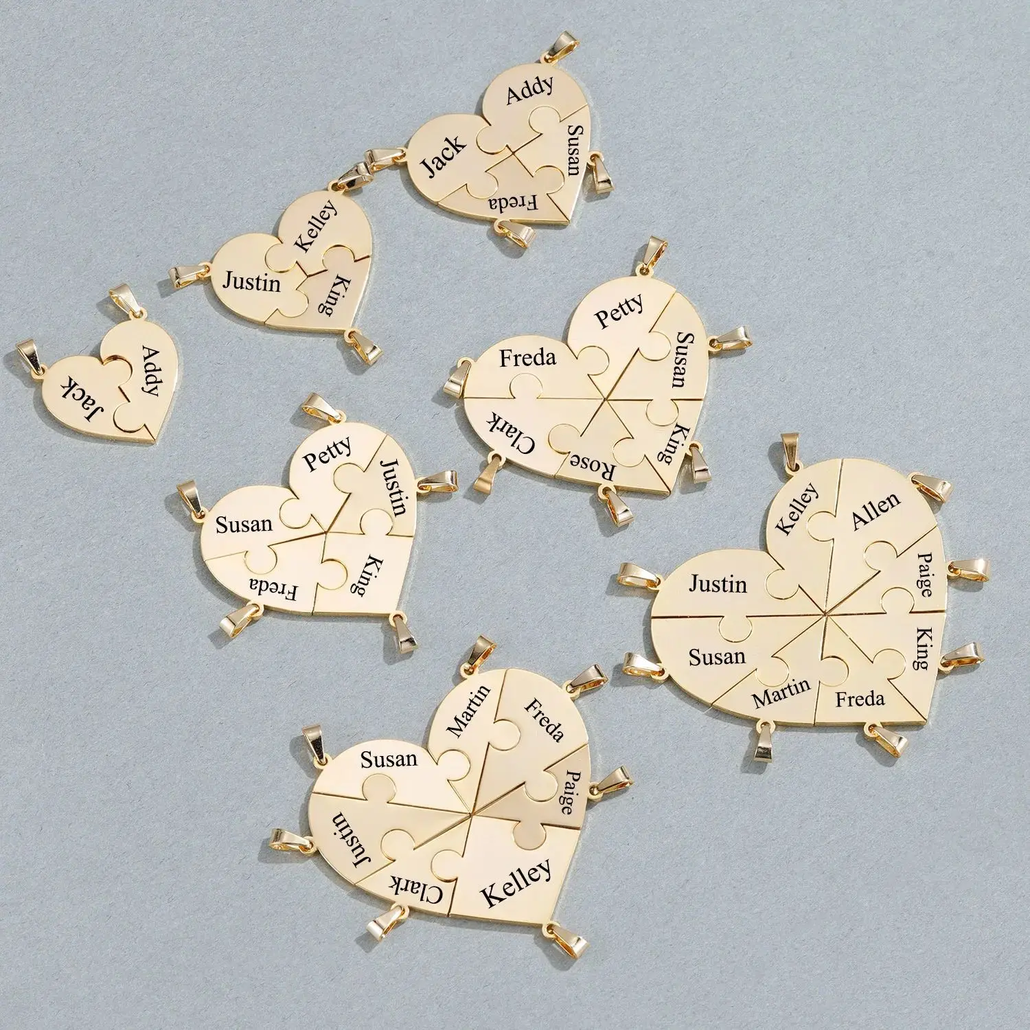 Personalized Charm Stainless Steel Pendant Name Jigsaw Heart Necklace for Women Jewelry for Men Family Name Chains Necklace
Personalized Charm Stainless Steel Pendant Name Jigsaw Heart Necklace for Women Jewelry for Men Family Name Chains Necklace