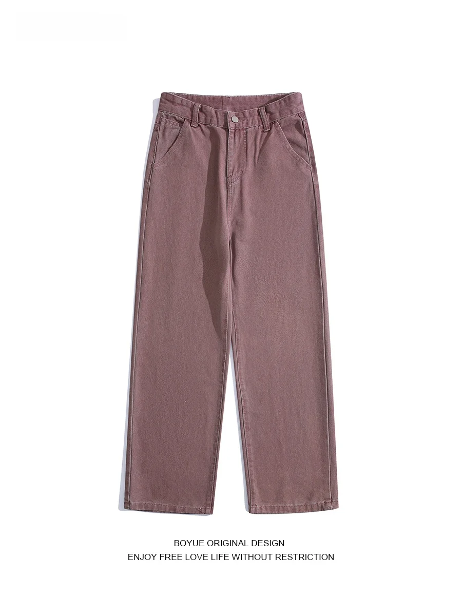 Boyue High Street Personali Pure Color Straight Leg Jeans Loose Casual American Wide Leg Long Trousers for Men And Women
Boyue High Street Personali Pure Color Straight Leg Jeans Loose Casual American Wide Leg Long Trousers for Men And Women