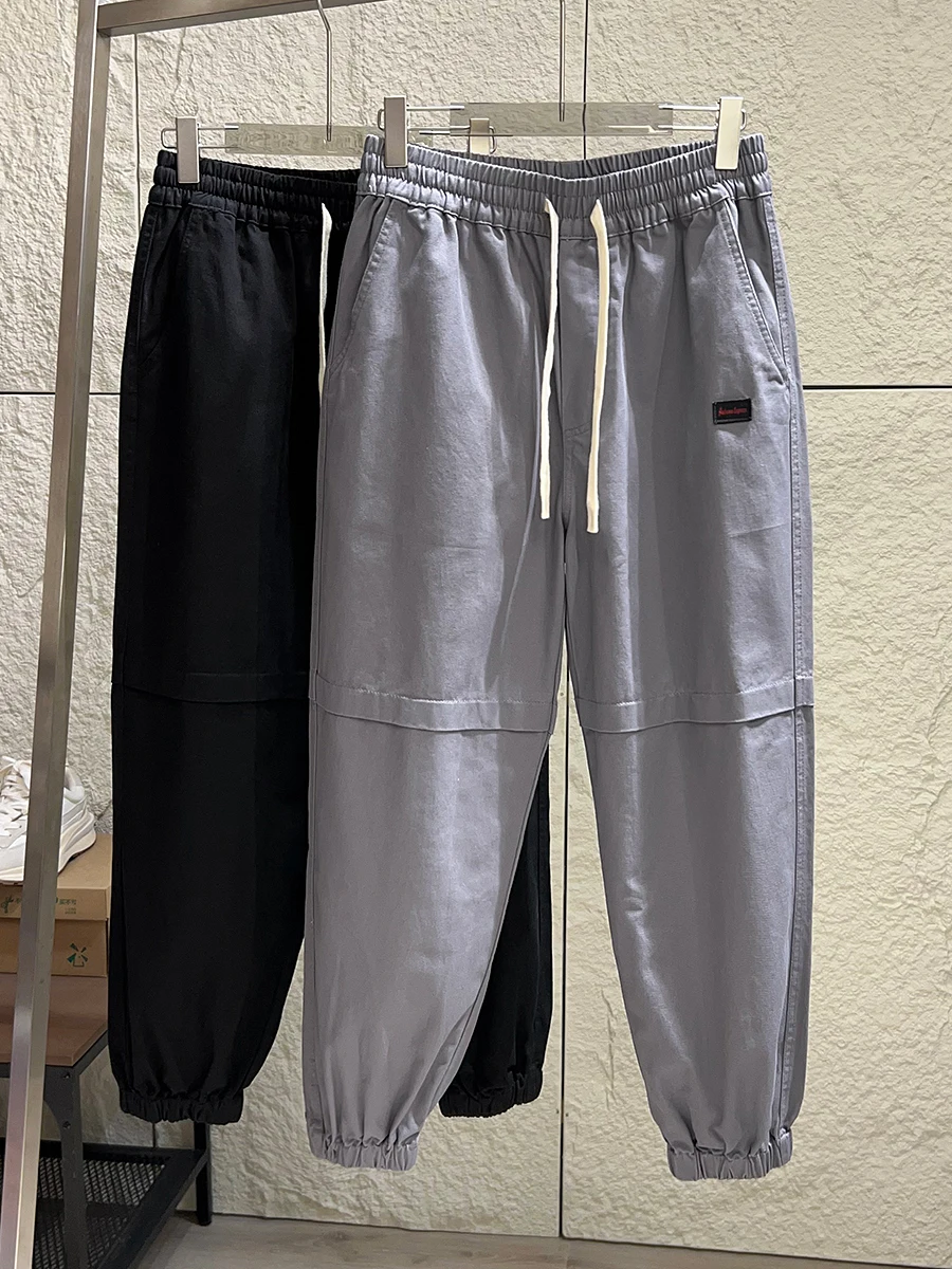 Washed 100 Cotton Men's Casual Pants High Street Style Loose Fit Autumn Lightweight Workwear Elastic Waist Trousers
Washed 100 Cotton Men's Casual Pants High Street Style Loose Fit Autumn Lightweight Workwear Elastic Waist Trousers