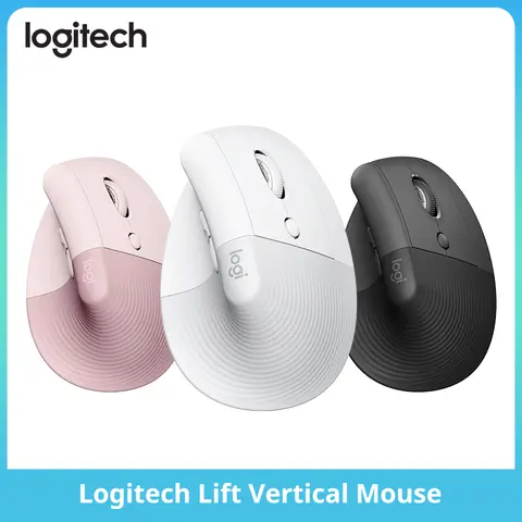 Logitech-ratón Vertical ergonómico inalámbrico con clic silencioso, modo Dual Bluetooth/Usb para Pc, portátil, tableta, dolor de muñeca