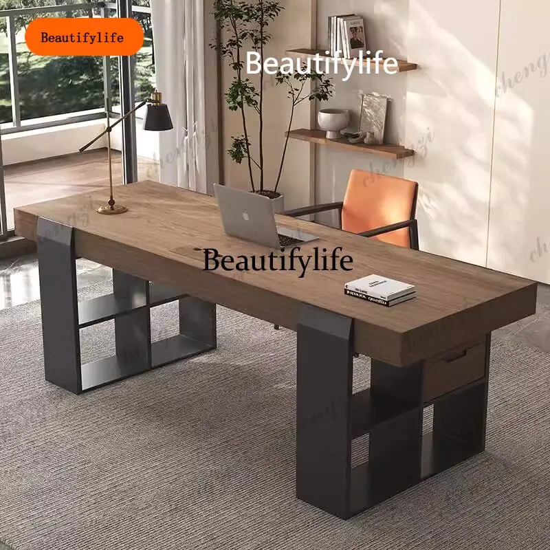 B456 Italian Minimalist Solid Wood Desk Designer Workstation Luxury High-End Executive Desk Creative Office Furniture escritorio
B456 Italian Minimalist Solid Wood Desk Designer Workstation Luxury High-End Executive Desk Creative Office Furniture escritorio