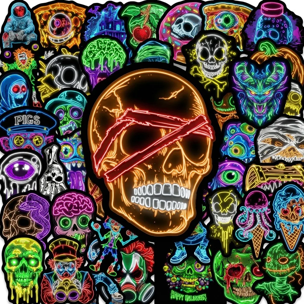 50Pcs New Halloween Neon Skeleton Stickers Waterproof Creative Decor for Laptop Luggage LanLanStickersWorld Store
50Pcs New Halloween Neon Skeleton Stickers Waterproof Creative Decor for Laptop Luggage LanLanStickersWorld Store