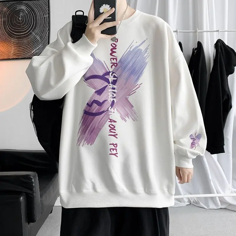 Men's Street Casual Print Loose T Shirts Spring Autumn New Long Sleeve O-neck Korean Youth Tops Tees Fashion Trend Men Clothing
Men's Street Casual Print Loose T Shirts Spring Autumn New Long Sleeve O-neck Korean Youth Tops Tees Fashion Trend Men Clothing