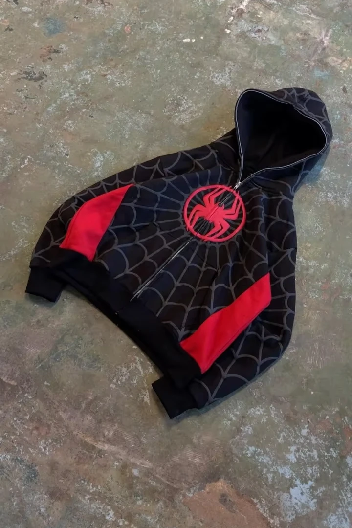 Harajuku American Superhero Pattern Embroidery Zip Up Hoodie Y2K Mens Womens Gothic Jacket Hoodie Sweatshirt Casual Clothes
Harajuku American Superhero Pattern Embroidery Zip Up Hoodie Y2K Mens Womens Gothic Jacket Hoodie Sweatshirt Casual Clothes