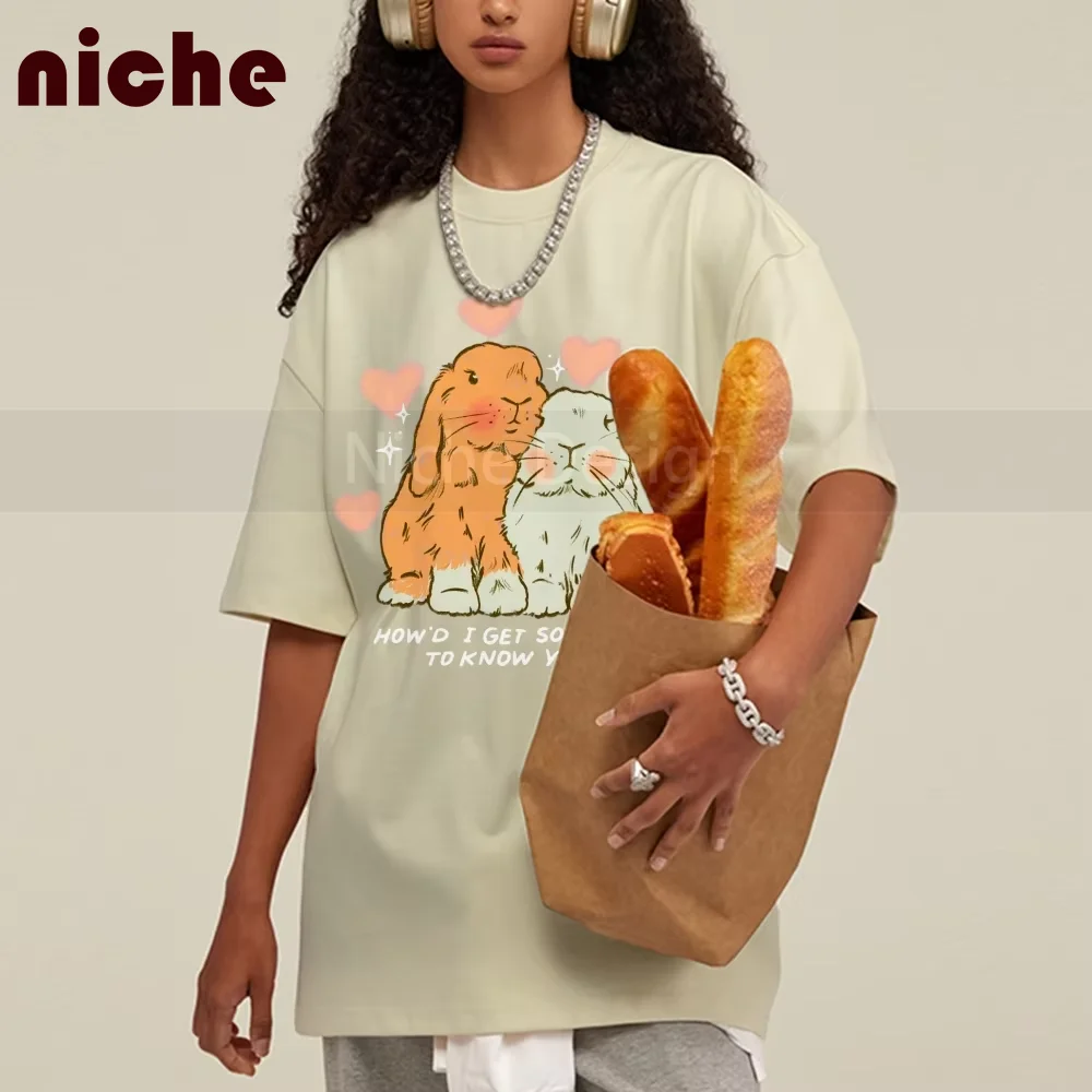 100% Cotton T-Shirt Neutral Style Multi-color Short-Sleeved Cute Love Couple Puppy Printed T-Shirt Daily Wear 300g High-Quality
100% Cotton T-Shirt Neutral Style Multi-color Short-Sleeved Cute Love Couple Puppy Printed T-Shirt Daily Wear 300g High-Quality
