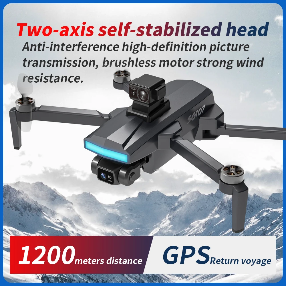 SG107 MAX2 Professional Drone with 4K Camera 2-Axis Gimbal GPS FPV Obstacle Avoidance Quadcopter Brushless Motor Dron Vs KF102
SG107 MAX2 Professional Drone with 4K Camera 2-Axis Gimbal GPS FPV Obstacle Avoidance Quadcopter Brushless Motor Dron Vs KF102