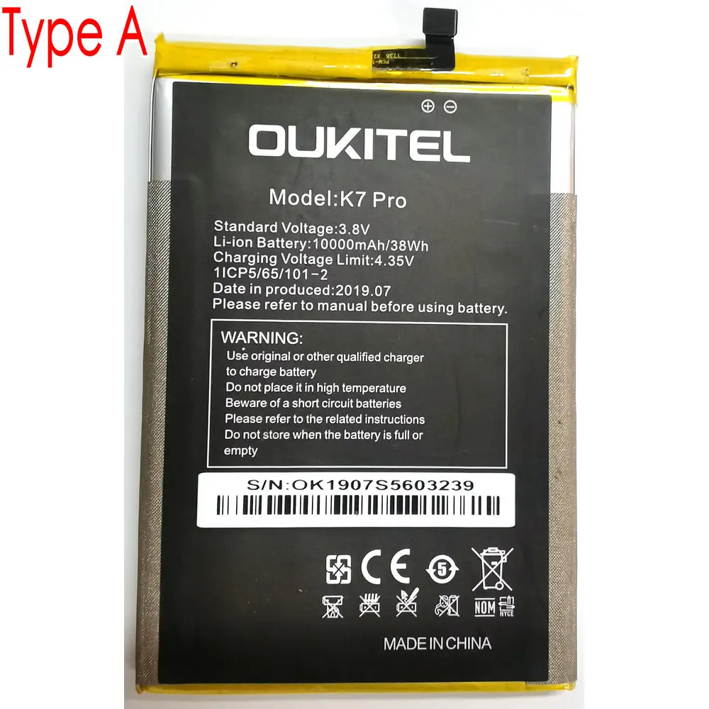 New Original 10000mAh Oukitel K7 Pro/ Power Replacement Mobile Phone Battery 1ICP5/65/101-2 1ICP43/64/100
New Original 10000mAh Oukitel K7 Pro/ Power Replacement Mobile Phone Battery 1ICP5/65/101-2 1ICP43/64/100