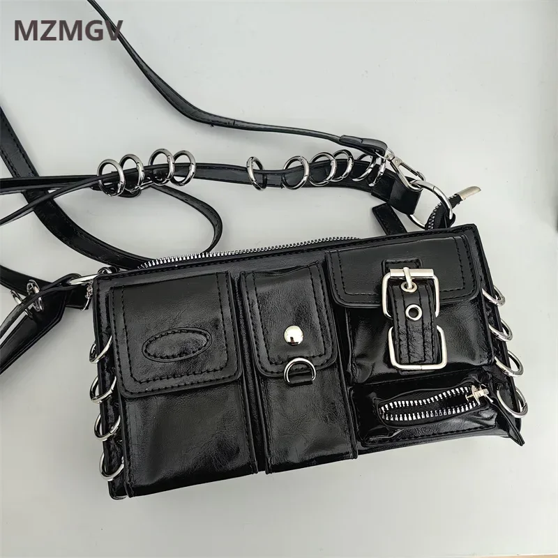 2025 Fashion Punk Cool Girls Multi-pocket Pu Leather Shoulder Bag Vintagr Y2K Gothic Black Underarm Bag for Women Crossbody Bag
2025 Fashion Punk Cool Girls Multi-pocket Pu Leather Shoulder Bag Vintagr Y2K Gothic Black Underarm Bag for Women Crossbody Bag