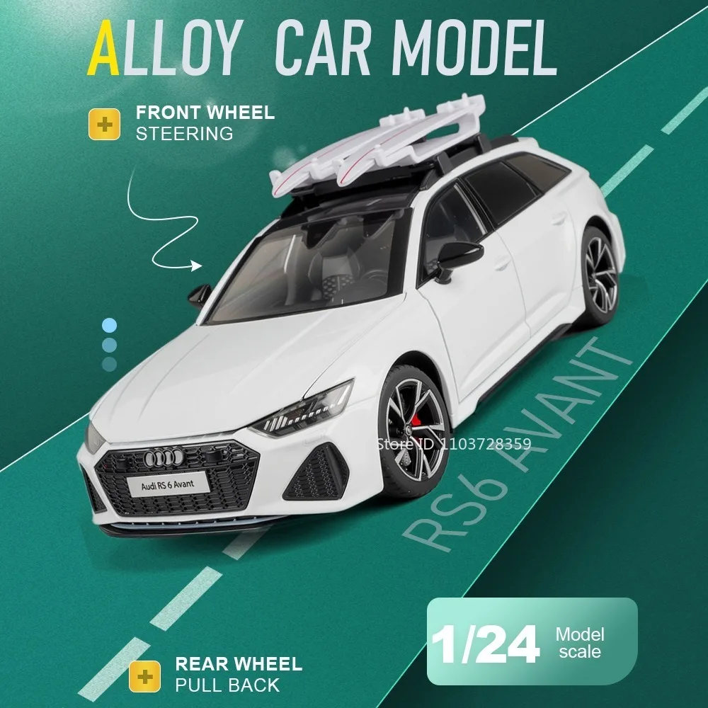 1:24 Scale RS6 A6L Model Toy Cars Alloy Diecast Sound Light Shock Absorption Pull Back Doors Opened Home Decoration Vehicles
1:24 Scale RS6 A6L Model Toy Cars Alloy Diecast Sound Light Shock Absorption Pull Back Doors Opened Home Decoration Vehicles