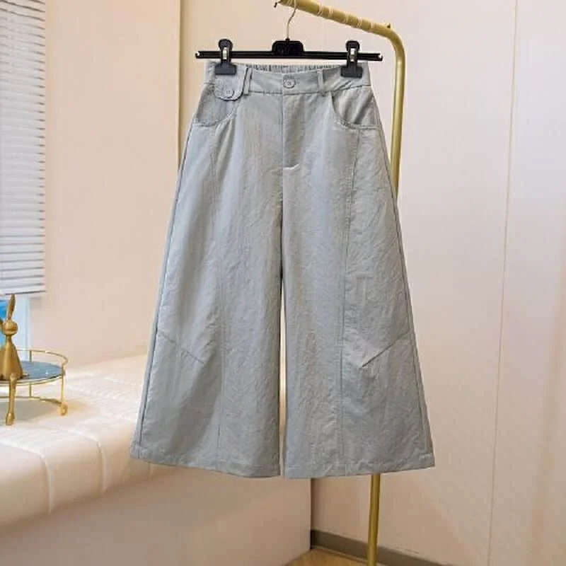 Wide Leg Pants for Women 2026 Summer Sale Ice Silk Casual Capri Baggy Pants Korean Style Elastic Waist Trousers Vintage Clothes
Wide Leg Pants for Women 2026 Summer Sale Ice Silk Casual Capri Baggy Pants Korean Style Elastic Waist Trousers Vintage Clothes