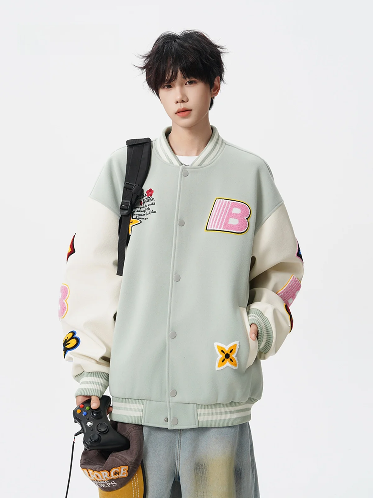 Модный бейсбольный воротник с вышивкой, мужская зимняя повседневная верхняя одежда с героями мультфильмов для пар, уличный дизайн, топ Sense
Модный бейсбольный воротник с вышивкой, мужская зимняя повседневная верхняя одежда с героями мультфильмов для пар, уличный дизайн, топ Sense