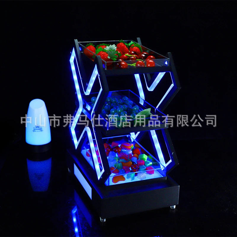 Bar fruit platter KTV X-type rechargeable snack and dried fruit tray commercial double-layer fruit plate stand illuminated fruit
Bar fruit platter KTV X-type rechargeable snack and dried fruit tray commercial double-layer fruit plate stand illuminated fruit