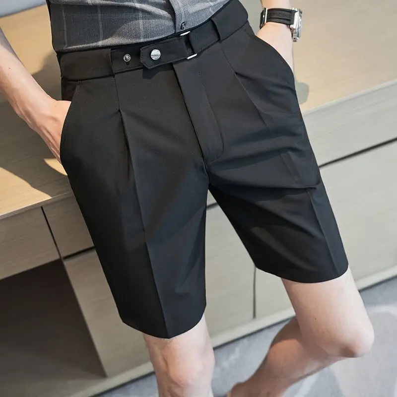 Men's Ice Silk Blazer Shorts Summer Casual Slim Fit 5 Inch Above Knee Pants with Belt Loose Business Casual Trousers
Men's Ice Silk Blazer Shorts Summer Casual Slim Fit 5 Inch Above Knee Pants with Belt Loose Business Casual Trousers
