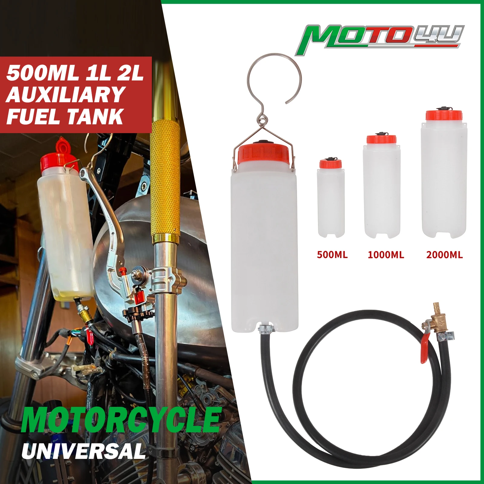 500ML/1000ML/2000ML Universal Motorcycle Repair Tool Kit Gas Container Auxiliary Fuel Tank
500ML/1000ML/2000ML Universal Motorcycle Repair Tool Kit Gas Container Auxiliary Fuel Tank
