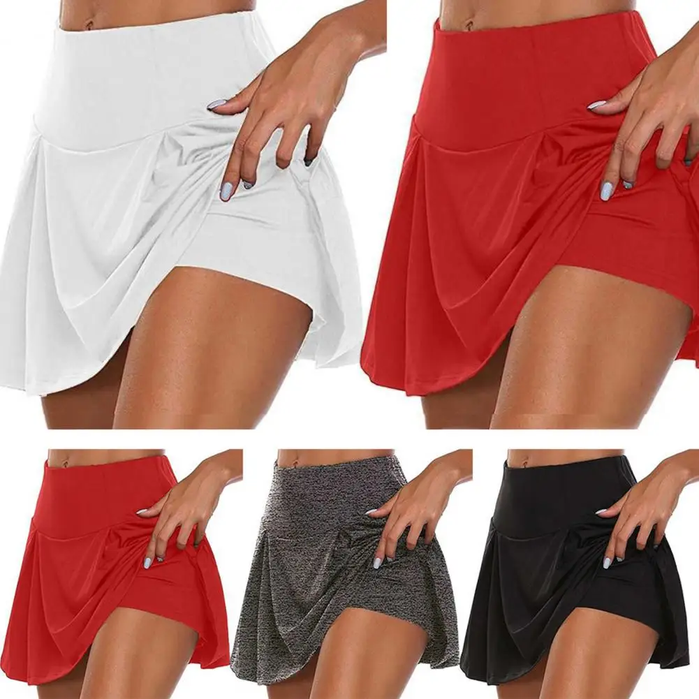 Women Solid Color High Waist Double Layer Fake Two Piece Sports Short Skirt For Yoga Dance Sport Leggings Shorts Sexy Mini Skirt
Women Solid Color High Waist Double Layer Fake Two Piece Sports Short Skirt For Yoga Dance Sport Leggings Shorts Sexy Mini Skirt