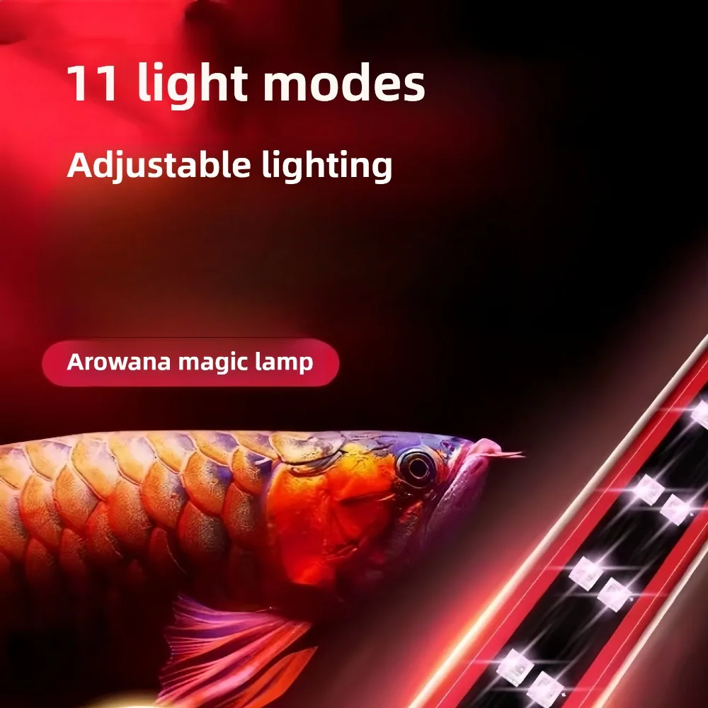 Submersible Aquarium LED Light With 11-Level Color Changing Fish Tank Light Arowana Glass Lamp for Ornamental Fish Tanning Lamp
Submersible Aquarium LED Light With 11-Level Color Changing Fish Tank Light Arowana Glass Lamp for Ornamental Fish Tanning Lamp
