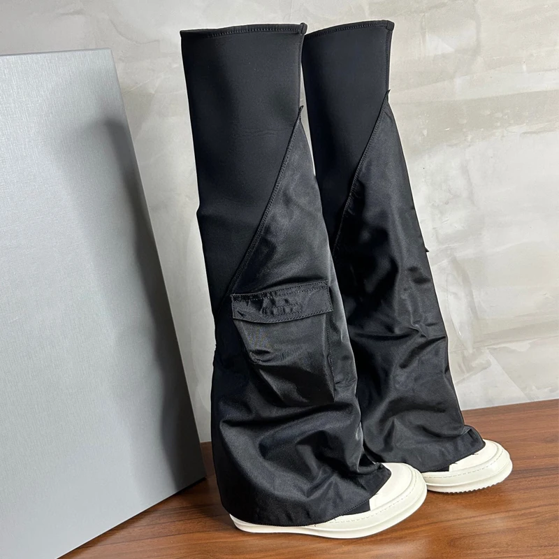 Black Trouser Canvas Flat Pocket Skinny Boots Woman Winter 2023 Beige Detachable Round Toe Over The Knee Boots Shoes for Women
Black Trouser Canvas Flat Pocket Skinny Boots Woman Winter 2023 Beige Detachable Round Toe Over The Knee Boots Shoes for Women