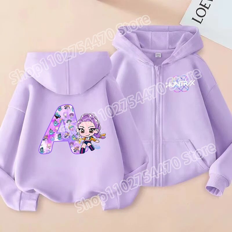 KPop Demon Hunters Child Cardigan Jacket Cartoon Rumi Mira Zoey A-Z Print Polyester Outerwear Girls Winter Casual Clothing Gifts
KPop Demon Hunters Child Cardigan Jacket Cartoon Rumi Mira Zoey A-Z Print Polyester Outerwear Girls Winter Casual Clothing Gifts